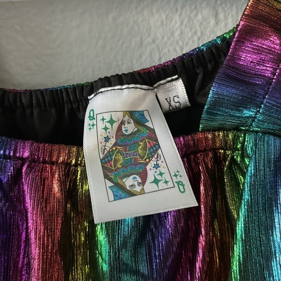 Queen of Sparkles Black Rainbow Flutter Top - Picture 3 of 4